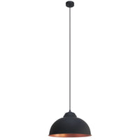 Thumbnail for Truro 1 Light Industrial Pendant Light in Copper & Black