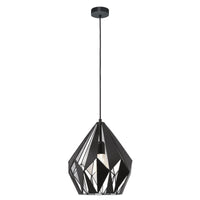 Thumbnail for Carlton 310mm 1 Light Black & Silver Pendant Light