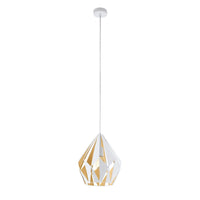 Thumbnail for Carlton 310mm 1 Light White & Gold Pendant Light