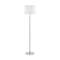 Thumbnail for Hambleton 1 Light Satin Nickel & White Floor Lamp