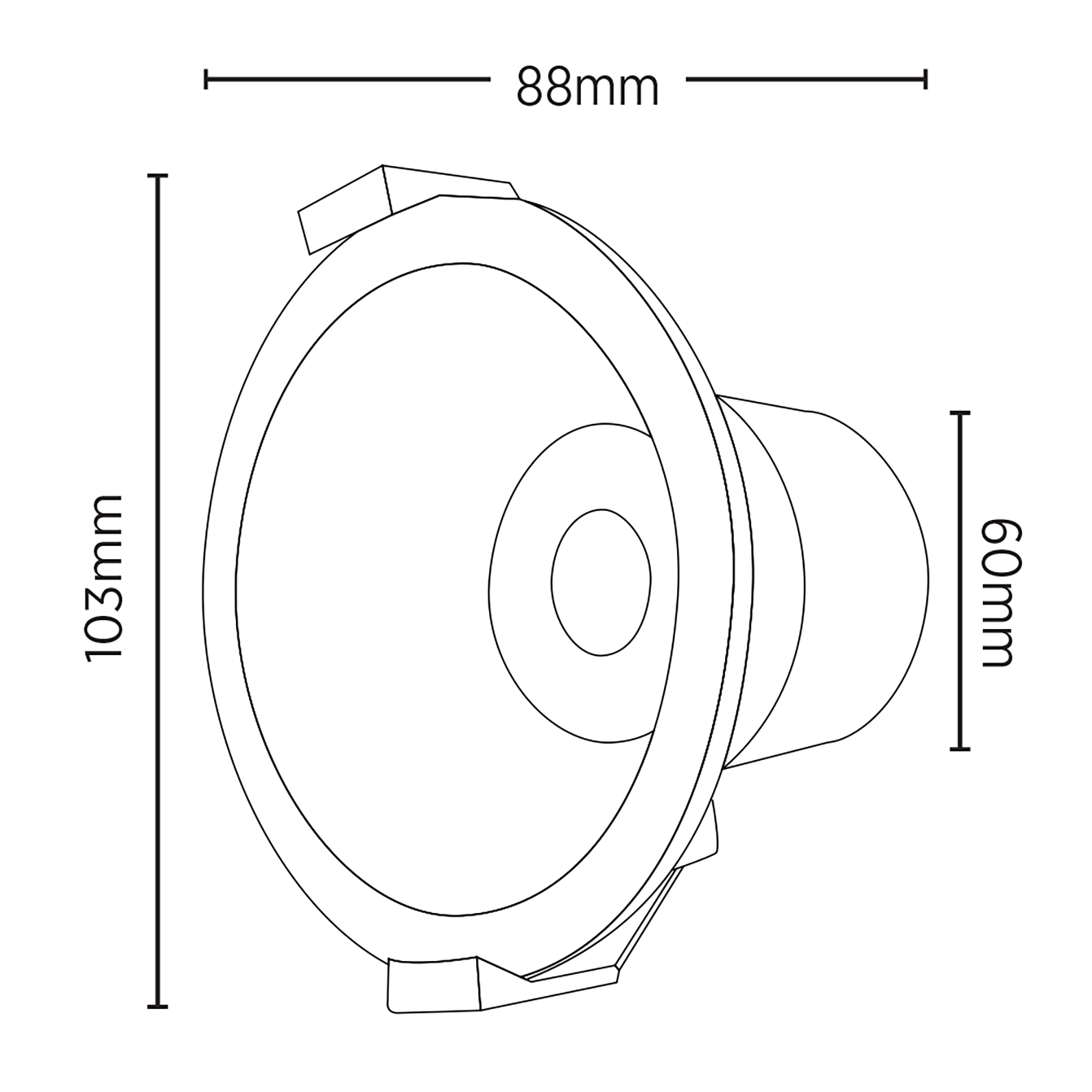 Reza White 10w CCT IP44 Deep Recessed Downlight