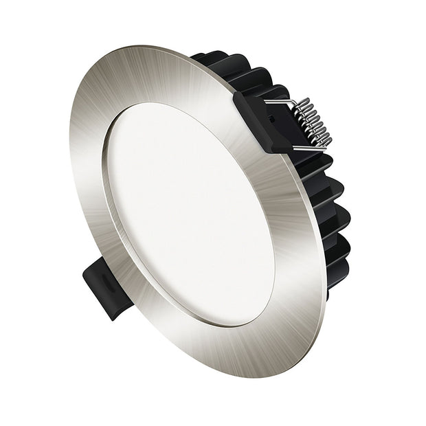 Pluto Satin Chrome 12W CCT IP44 Downlight