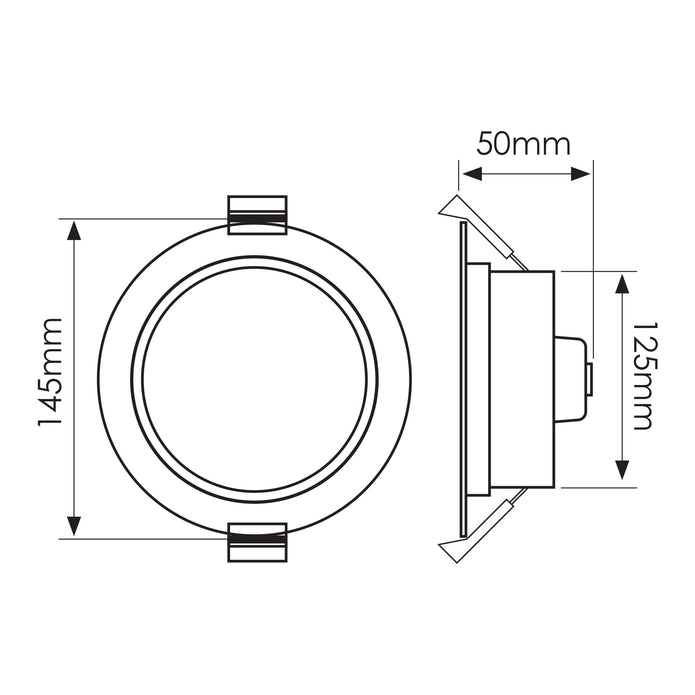 Trenton White 15W CCT IP54 Downlight
