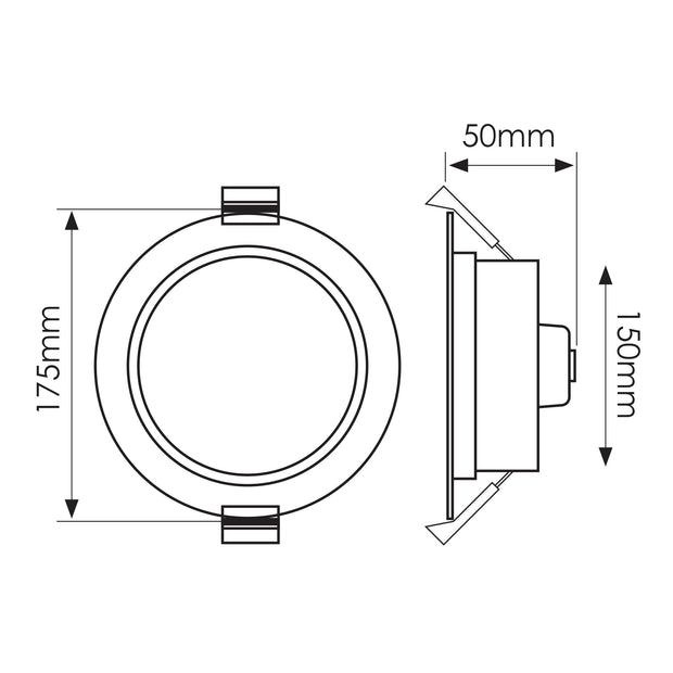 Trenton White 20w CCT IP54 Downlight