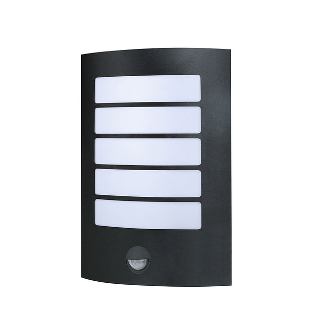 Stark Black 14W 6000K IP44 Sensor Wall Light