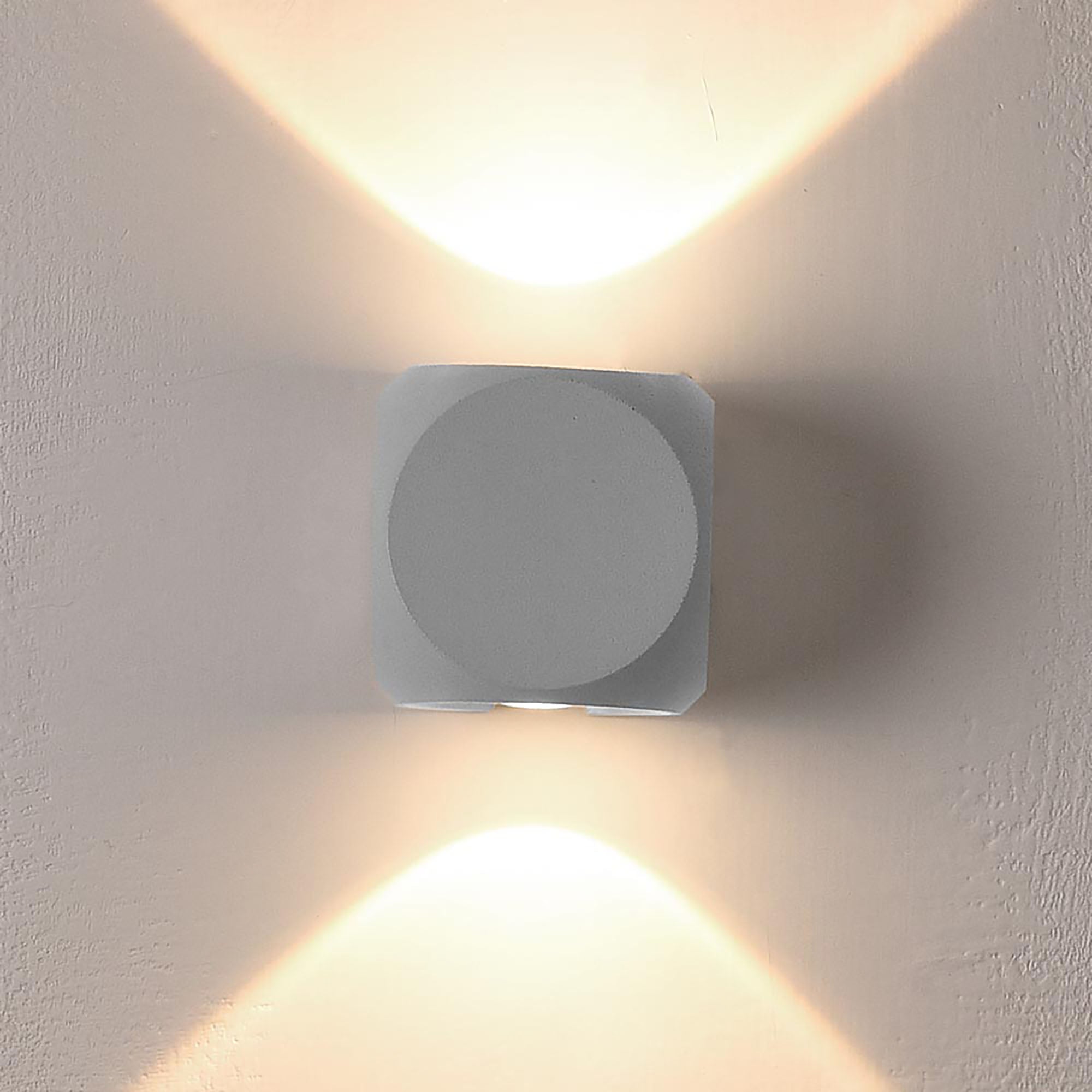 Benz White 2 x 2W 3000K IP54 2way Wall Light