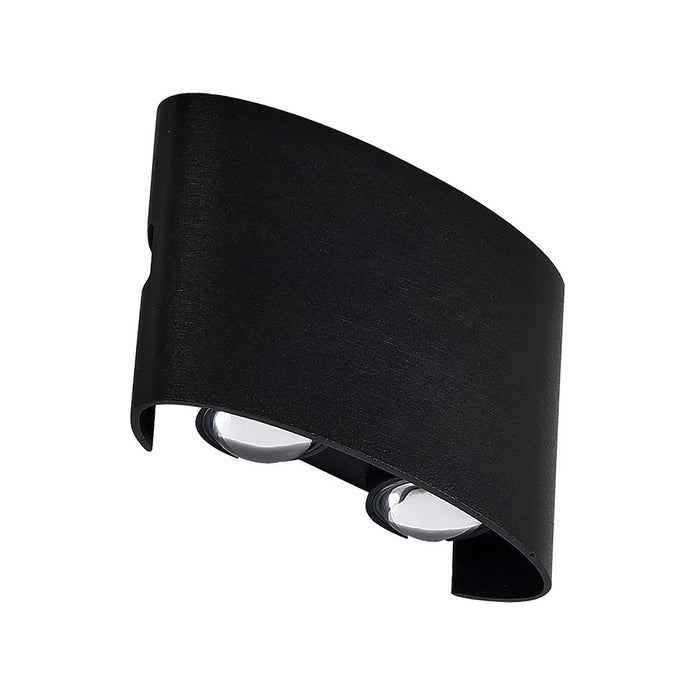 Opula 2 Black 4 x 1W 5000K IP54 Wall Light