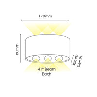 Thumbnail for Opula 3 Wall Light-BK-3K