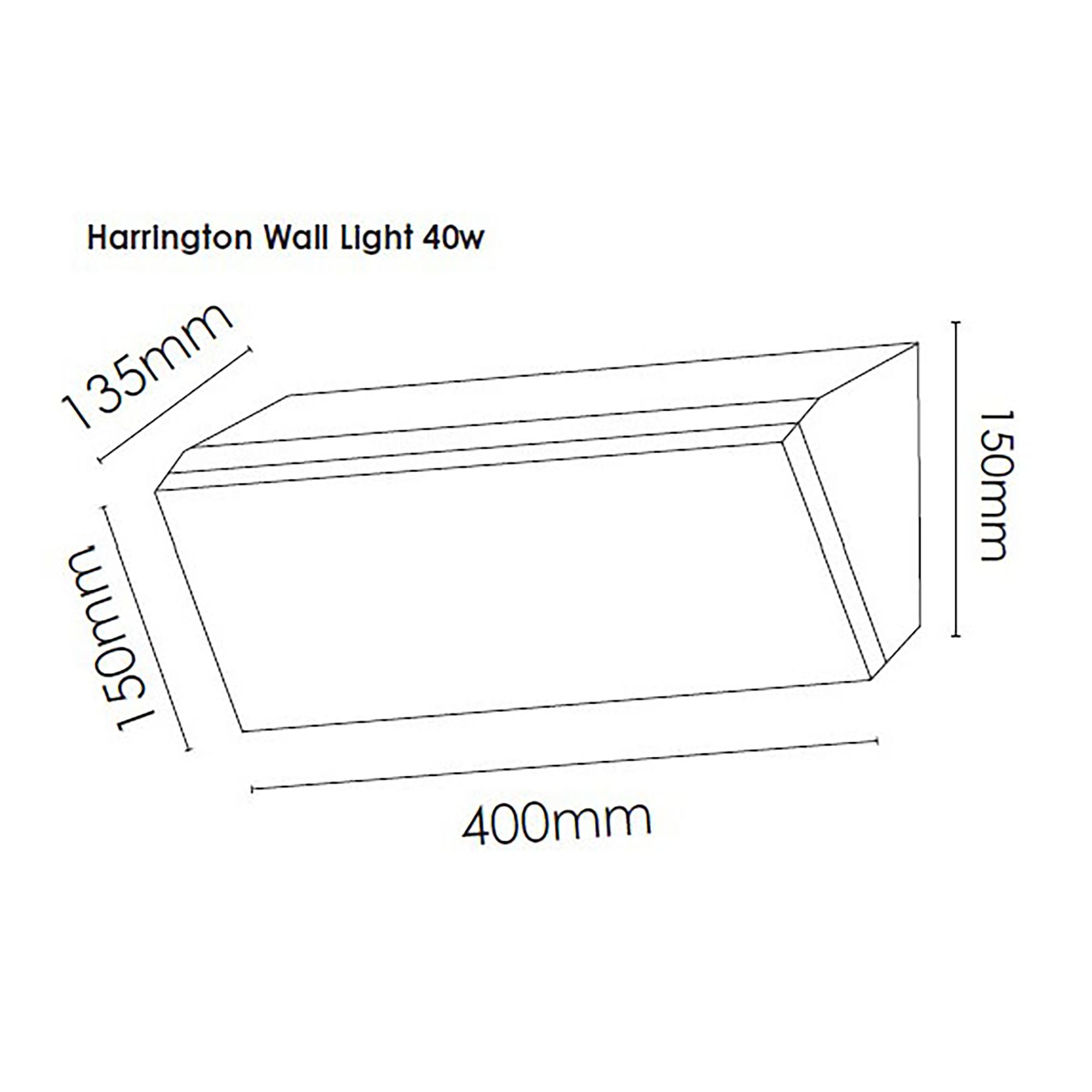 Harrington Black 36W CCT IP65 Wall Light