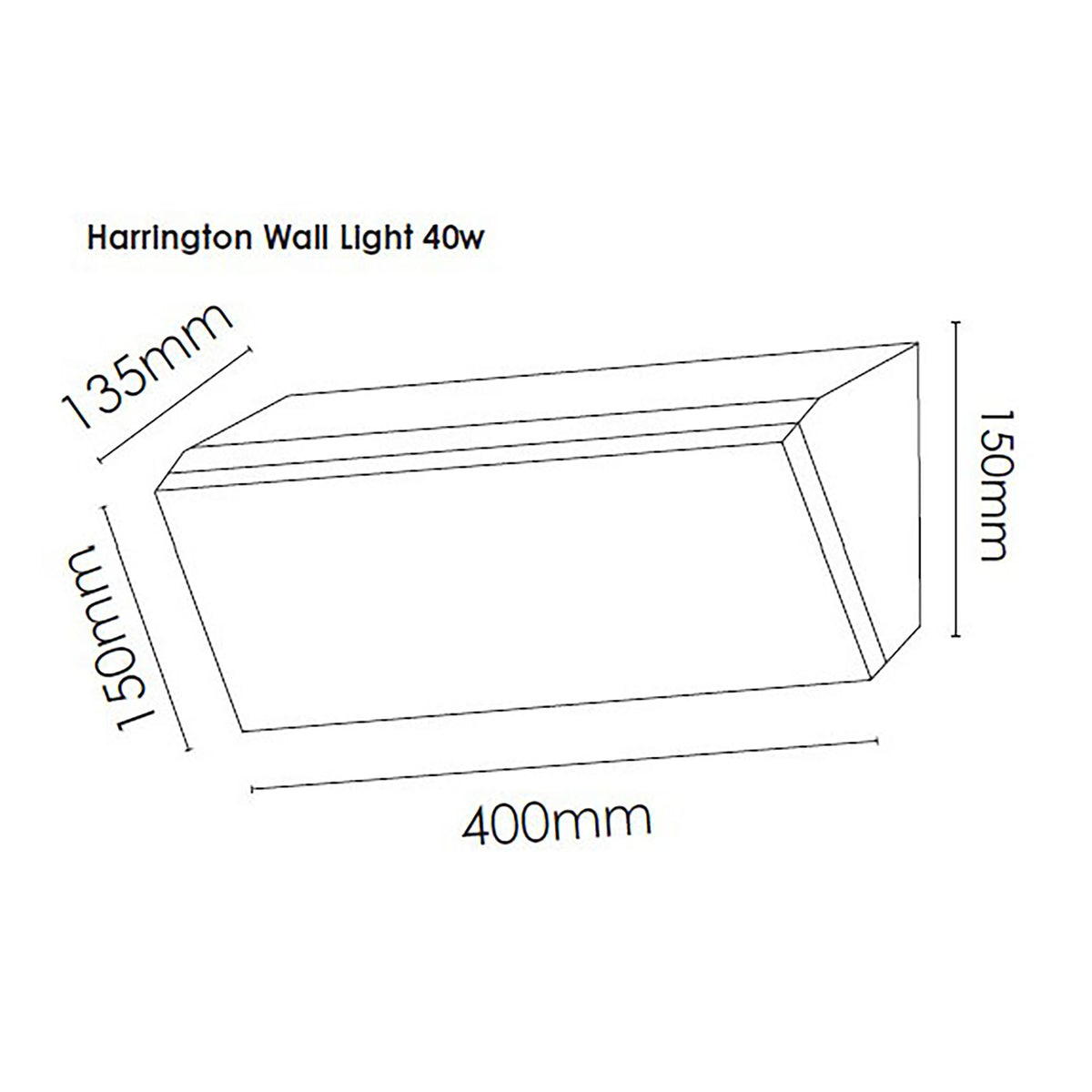 Harrington Black 36W CCT IP65 Wall Light