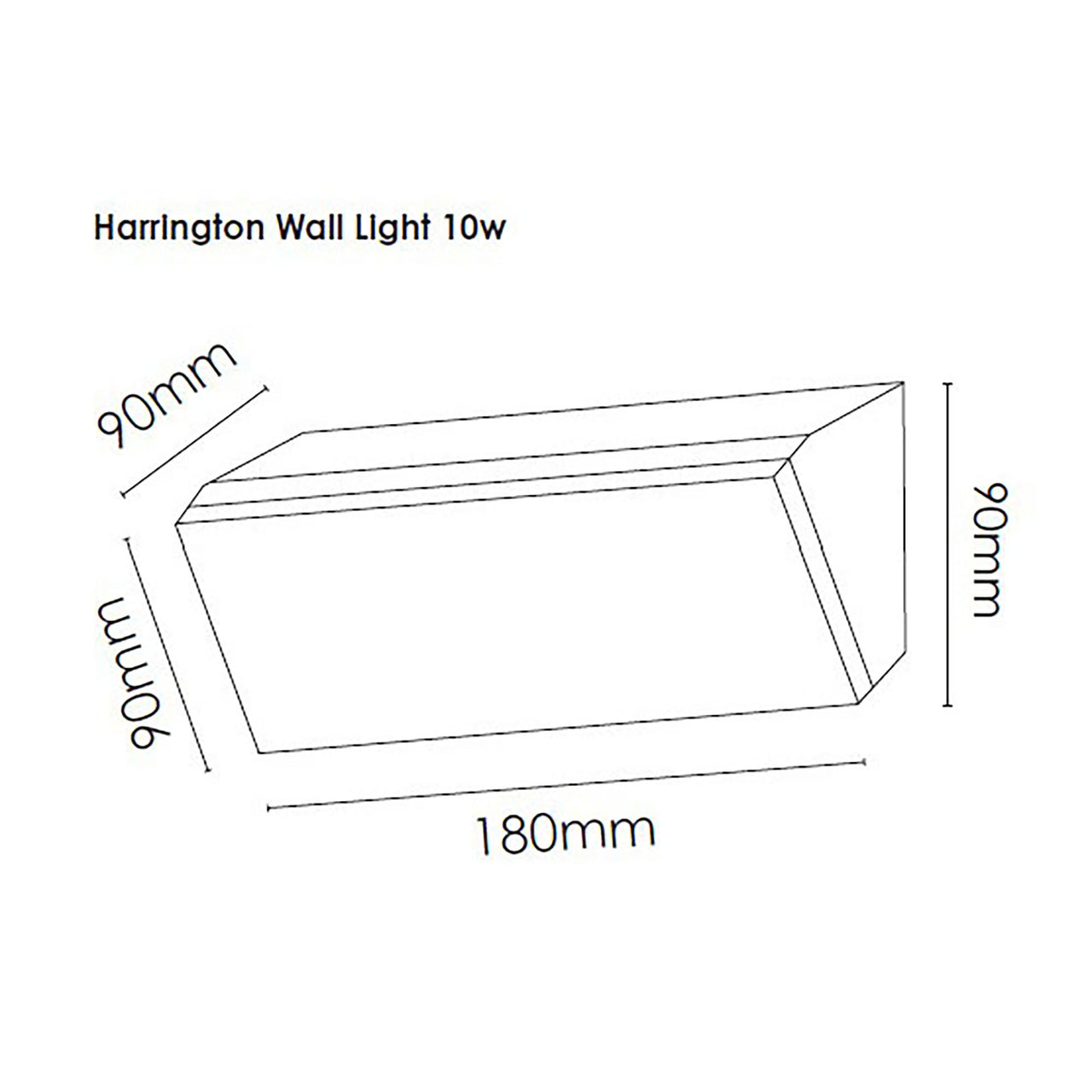Harrington Black 10W CCT IP65 Wall Light