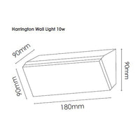 Thumbnail for Harrington Black 10W CCT IP65 Wall Light