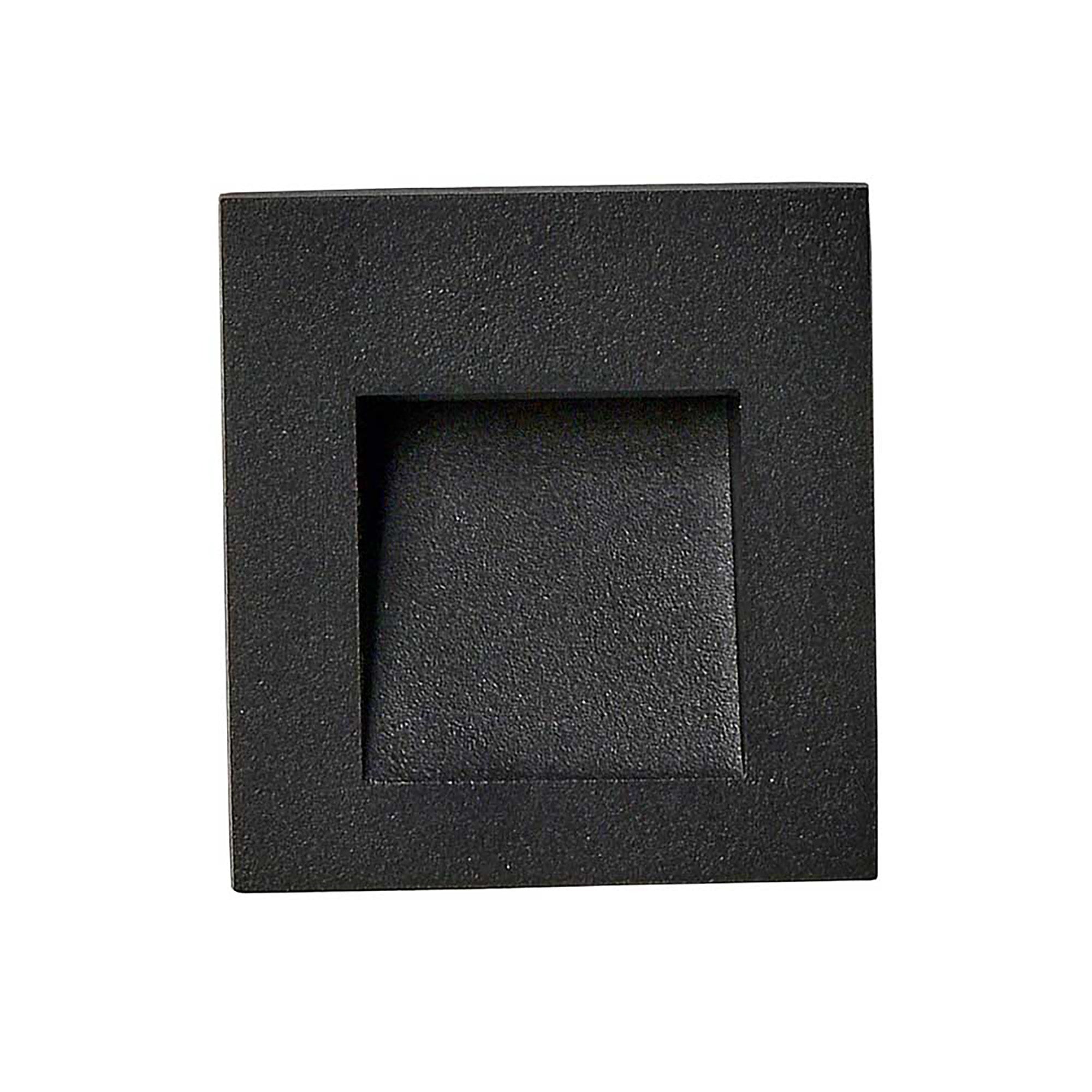 Stan Black 3W 12V 3000K IP65 Square Step Light