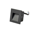 Stan Black 3W 240V 3000K IP65 Square Step Light