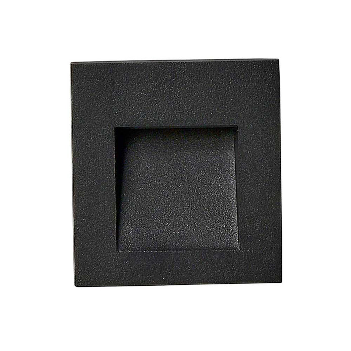 Stan Black 3W 240V 3000K IP65 Square Step Light