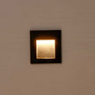Stan Black 3W 240V 3000K IP65 Square Step Light