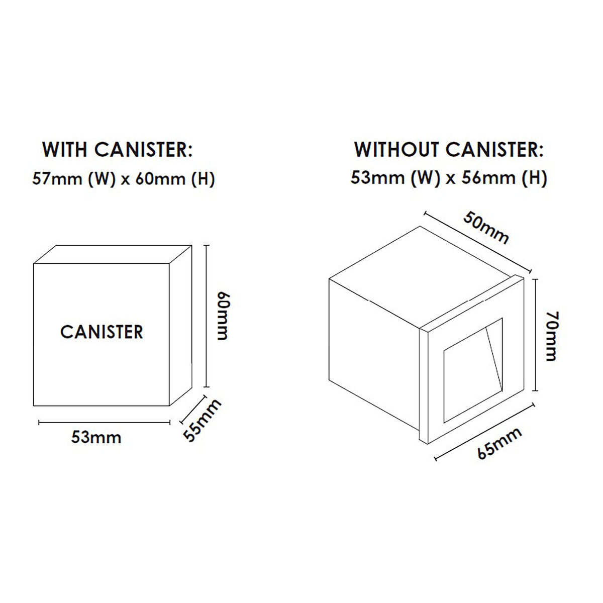 Stan Black 3W 240V 3000K IP65 Square Step Light