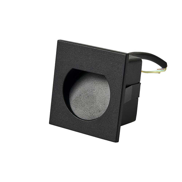 Arch Black 3W 12V 3000K IP65 Square Step Light