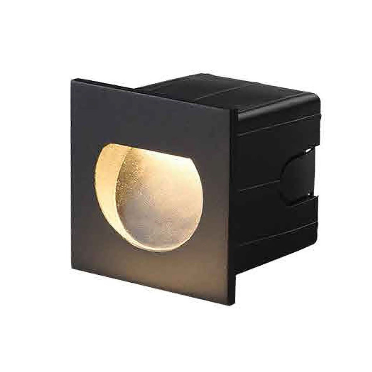 Arch Black 3W 240V 3000K IP65 Square Step Light