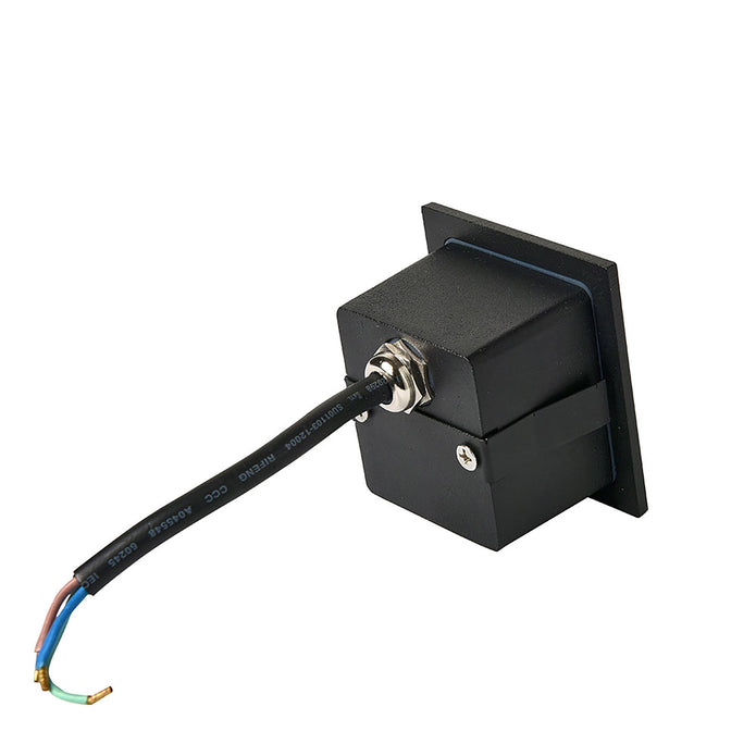 Arch Black 3W 240V 3000K IP65 Square Step Light