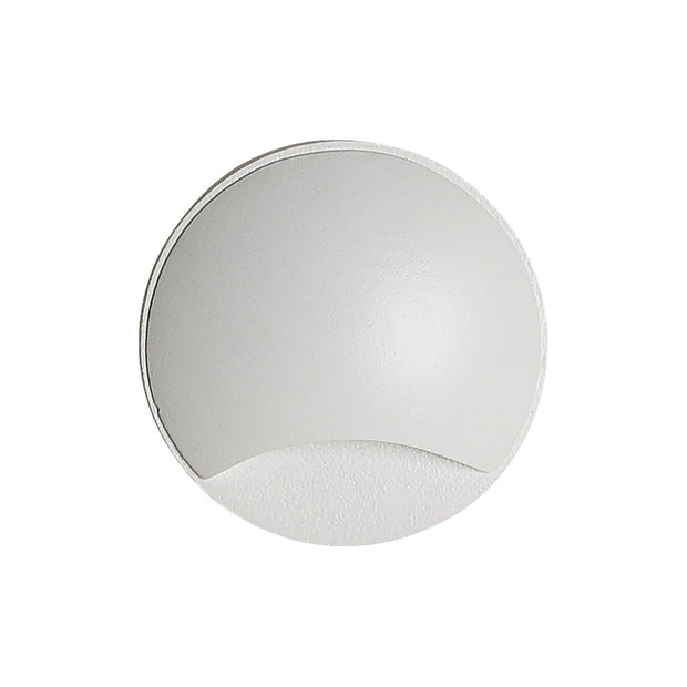 Kroll 1 White 3W 12V 3000K IP65 Round 1-Way Step Light