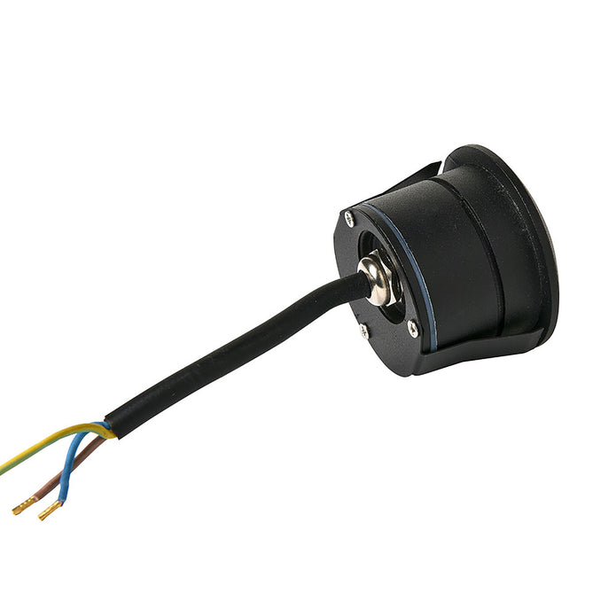 Kroll 1 Black 3W 240V 5000K IP65 Round 1-Way Step Light