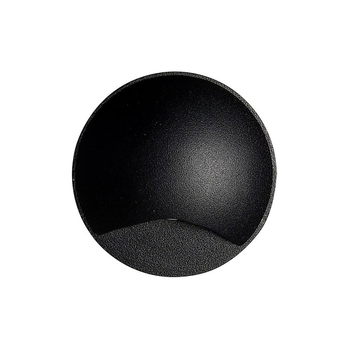Kroll 1 Black 3W 240V 5000K IP65 Round 1-Way Step Light