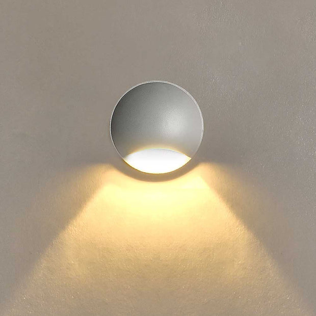 Kroll 1 White 3W 240V 3000K IP65 Round 1-Way Step Light