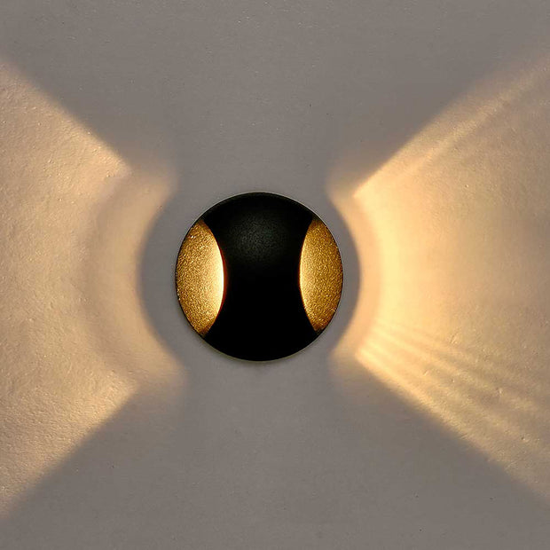 Kroll 2 Black 3W 12V 3000K IP65 Round 2-Way Step Light