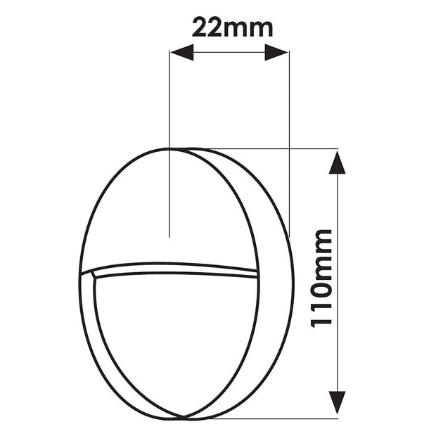 Tyler Black 4W 12V CCT IP65 Round Step Light