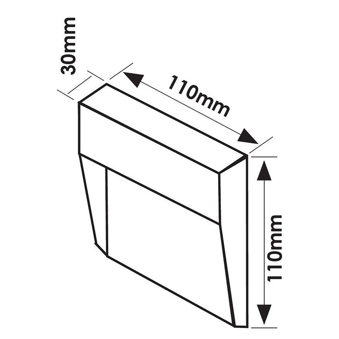 Tyler Black 4W 12V CCT IP65 Square Step Light