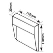 Tyler Black 4W 12V CCT IP65 Square Step Light