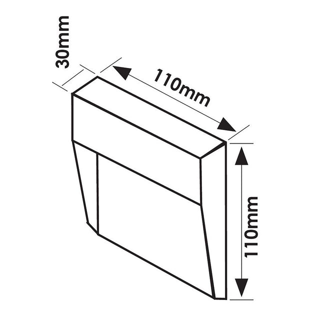 Tyler Black 4W 12V CCT IP65 Square Step Light
