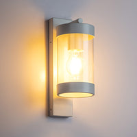 Thumbnail for Frenchy White with Clear Glass IP43 Exterior Wall Light
