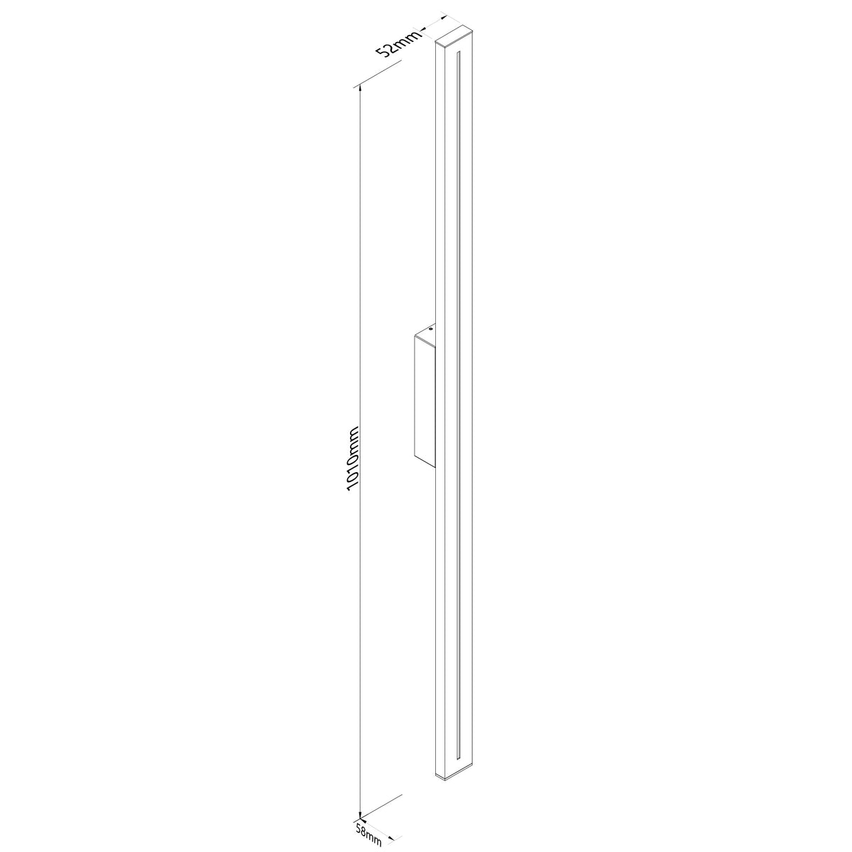 Edgar White 26W CCT IP54 1000mm External Wall Light
