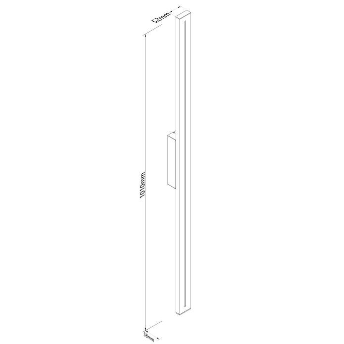 Edgar White 26W CCT IP54 1000mm External Wall Light