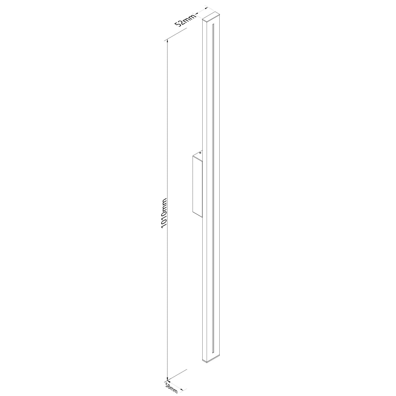 Edgar White 26W CCT IP54 1000mm External Wall Light