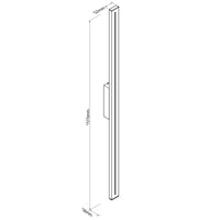 Thumbnail for Edgar Black 34W CCT IP54 1510mm External Wall Light