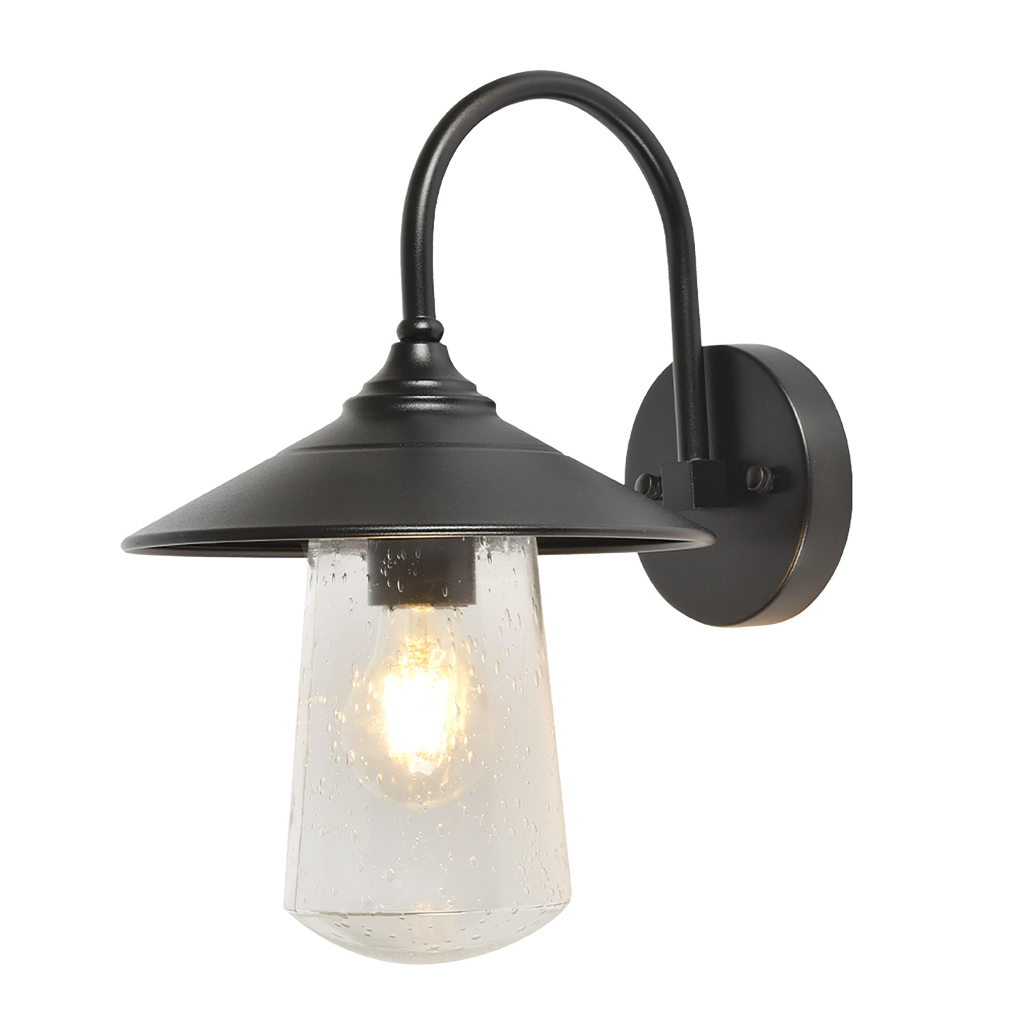 Wigan Black IP44 Exterior Wall Light