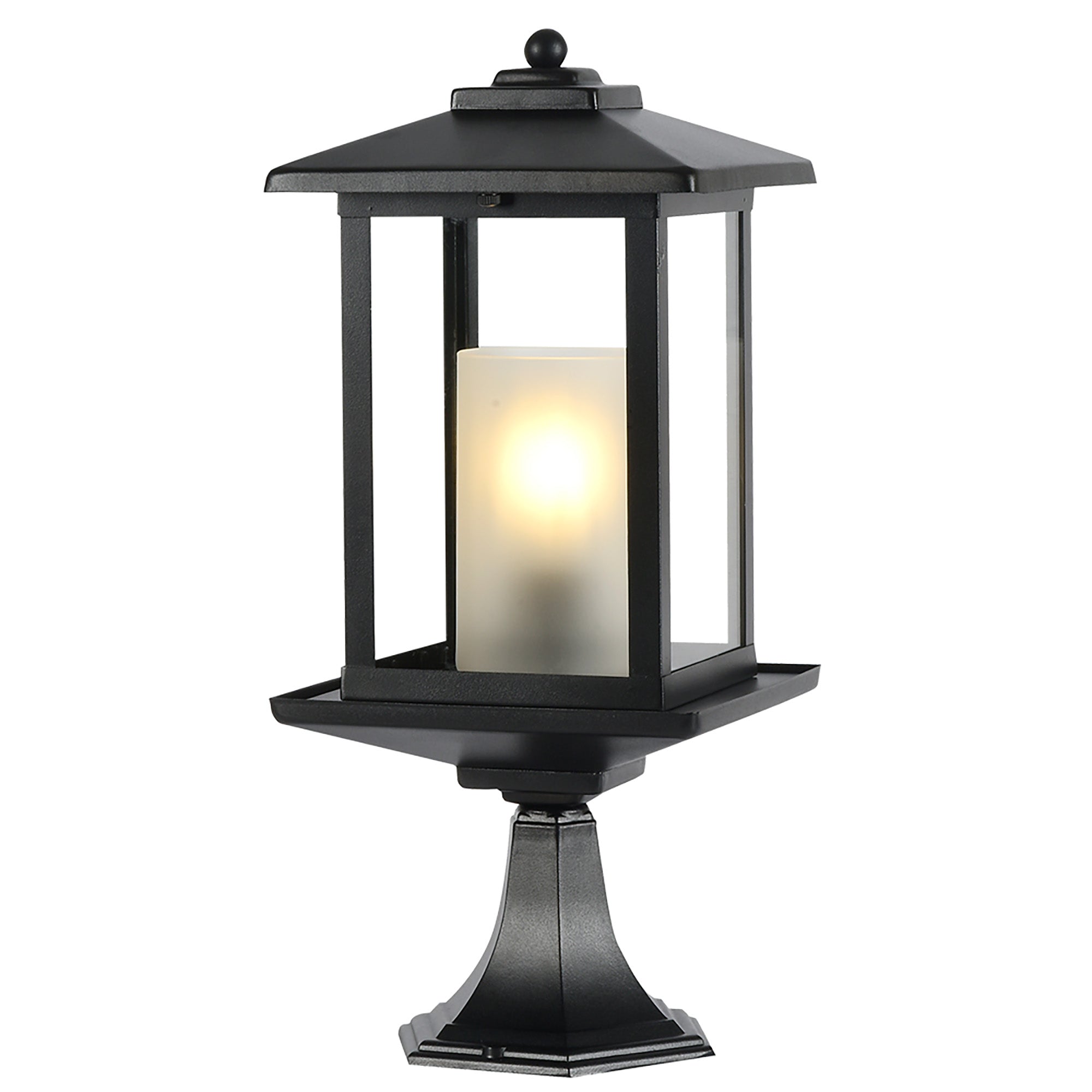 Barnet Black IP44 Exterior Pillar Mount