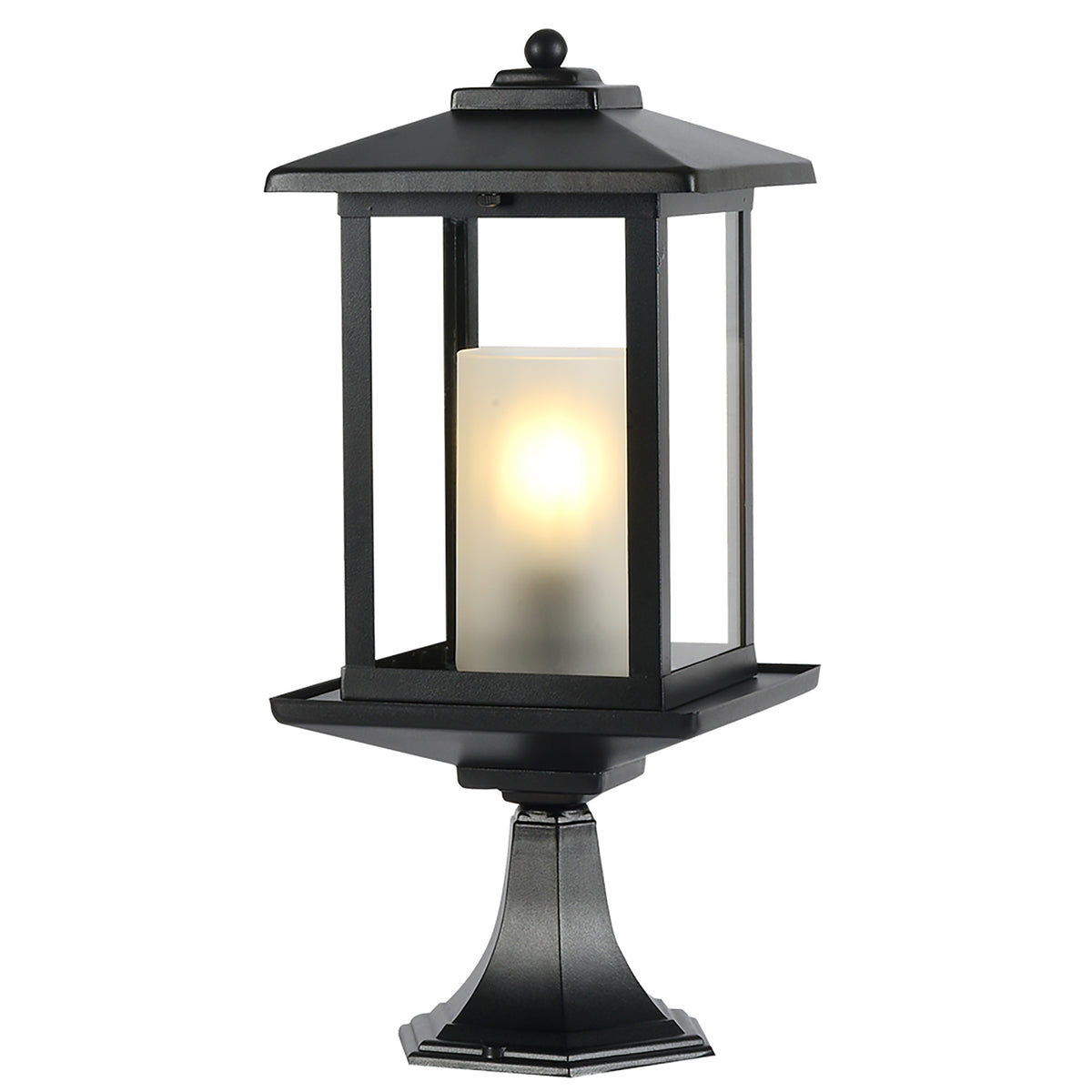 Barnet Black IP44 Exterior Pillar Mount