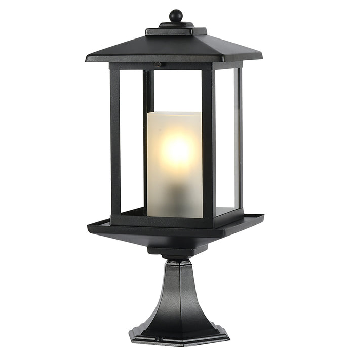 Barnet Black IP44 Exterior Pillar Mount