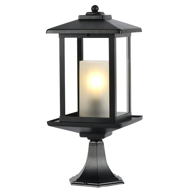 Barnet Black IP44 Exterior Pillar Mount