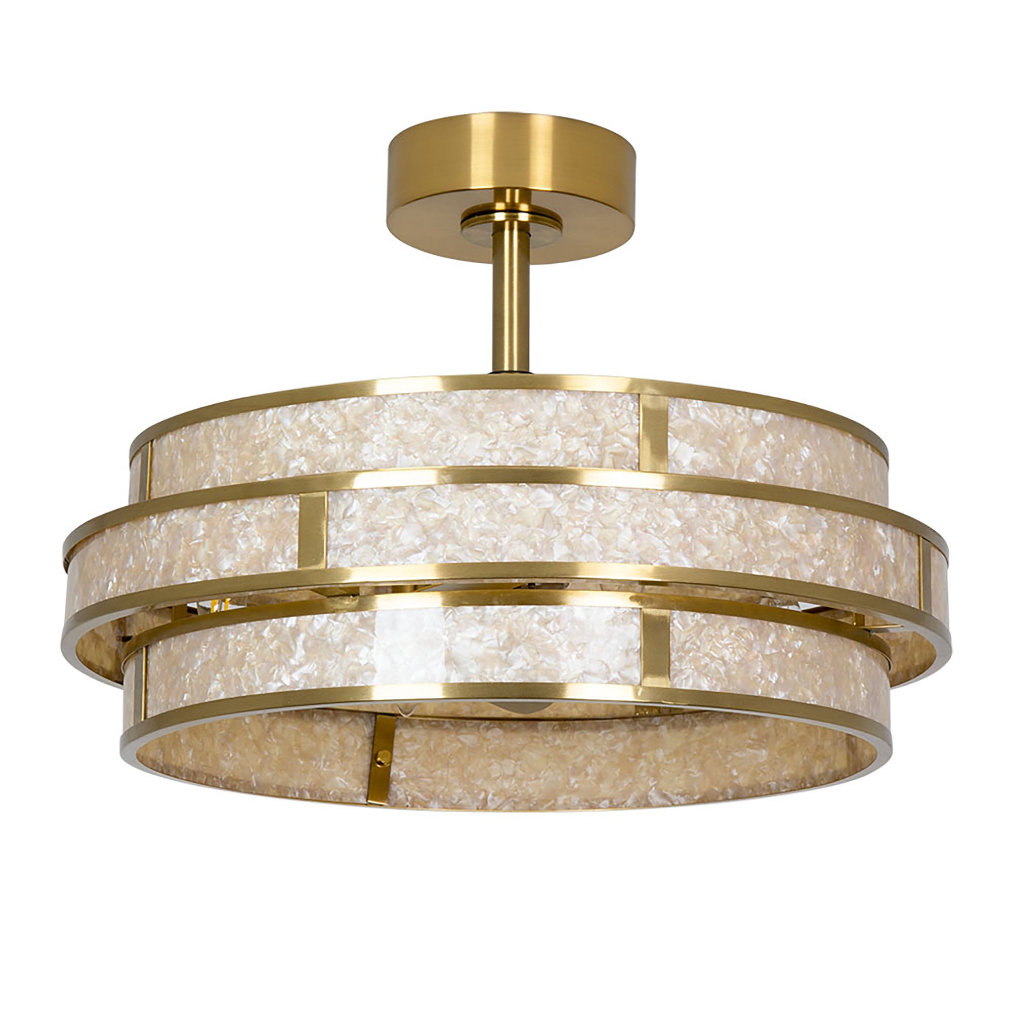 Deco Light Fan in Gold