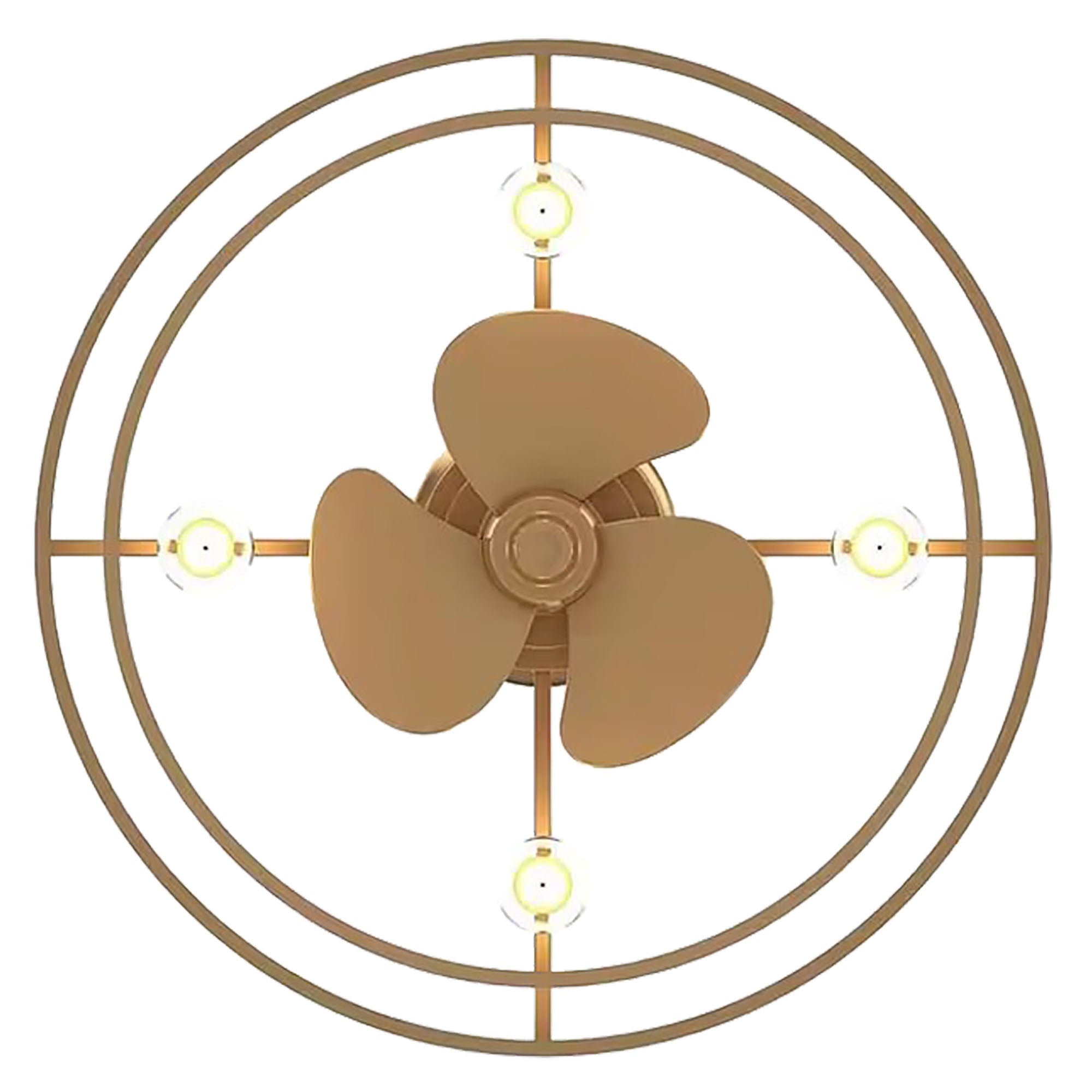 Deco Light Fan in Gold