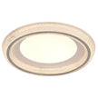 Trilliant White with Crystal look Diffuser 38w CCT LED Oyster Light
