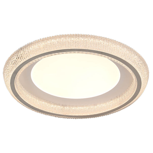 Trilliant White with Crystal look Diffuser 38w CCT LED Oyster Light