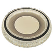 Trilliant White with Crystal look Diffuser 38w CCT LED Oyster Light