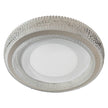 Trilliant White with Crystal look Diffuser 38w CCT LED Oyster Light
