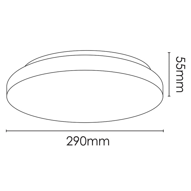 Dover White 18W CCT 290mm LED Oyster Light